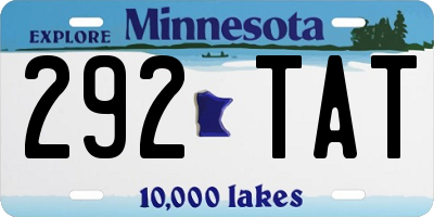 MN license plate 292TAT