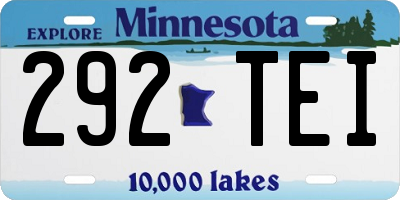 MN license plate 292TEI