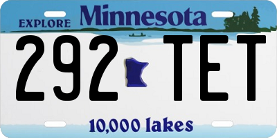 MN license plate 292TET