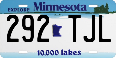 MN license plate 292TJL
