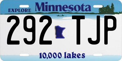 MN license plate 292TJP