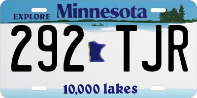MN license plate 292TJR