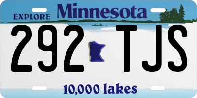 MN license plate 292TJS