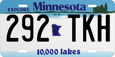 MN license plate 292TKH