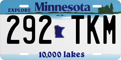 MN license plate 292TKM