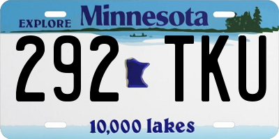 MN license plate 292TKU