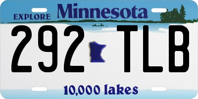 MN license plate 292TLB