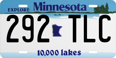 MN license plate 292TLC