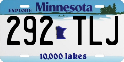 MN license plate 292TLJ