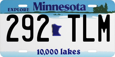 MN license plate 292TLM