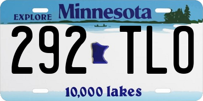 MN license plate 292TLO