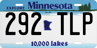 MN license plate 292TLP