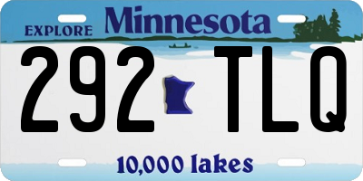MN license plate 292TLQ