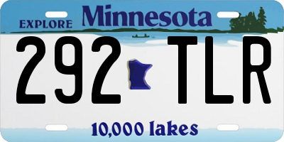 MN license plate 292TLR