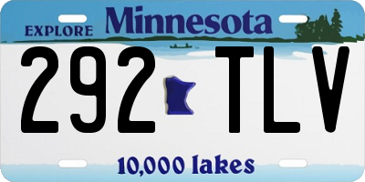 MN license plate 292TLV