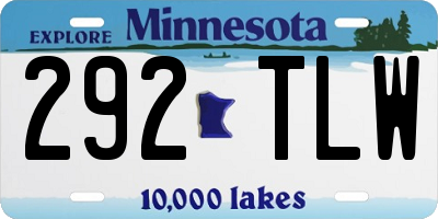 MN license plate 292TLW