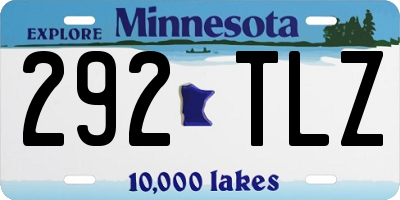 MN license plate 292TLZ