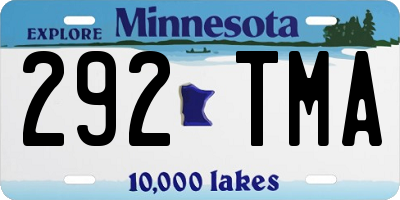 MN license plate 292TMA