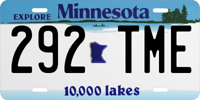 MN license plate 292TME