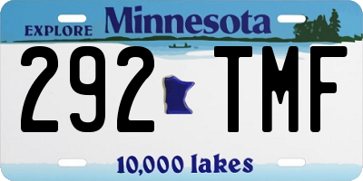 MN license plate 292TMF