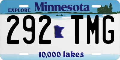 MN license plate 292TMG
