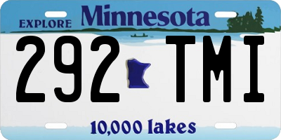 MN license plate 292TMI