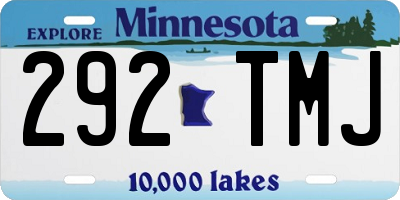 MN license plate 292TMJ