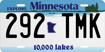 MN license plate 292TMK