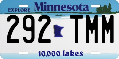 MN license plate 292TMM