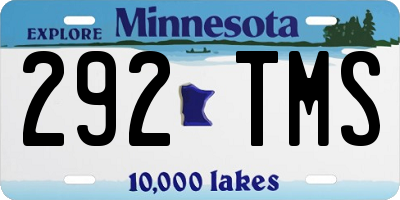 MN license plate 292TMS