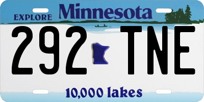 MN license plate 292TNE