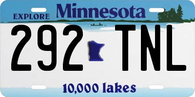 MN license plate 292TNL
