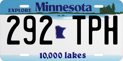 MN license plate 292TPH