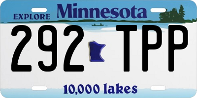 MN license plate 292TPP