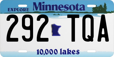 MN license plate 292TQA