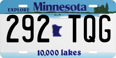 MN license plate 292TQG