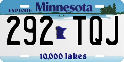 MN license plate 292TQJ