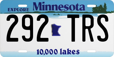 MN license plate 292TRS