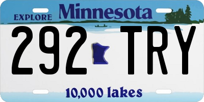 MN license plate 292TRY