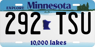 MN license plate 292TSU