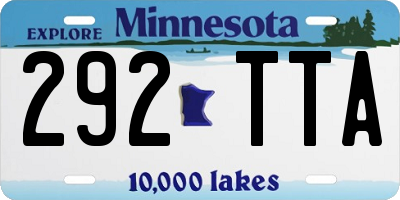 MN license plate 292TTA