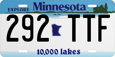 MN license plate 292TTF