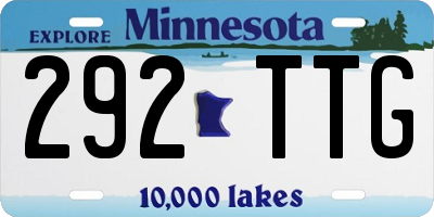 MN license plate 292TTG