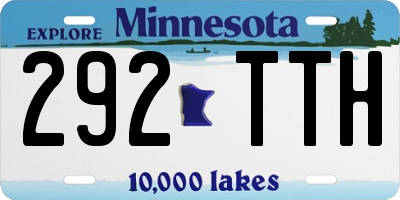 MN license plate 292TTH