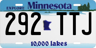 MN license plate 292TTJ