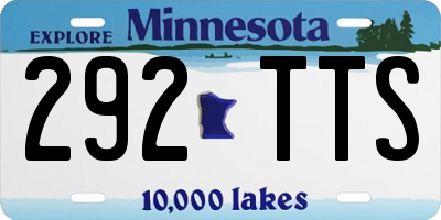MN license plate 292TTS