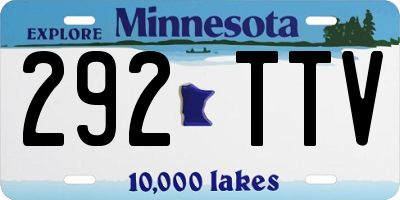MN license plate 292TTV