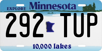 MN license plate 292TUP