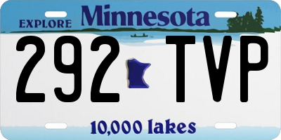 MN license plate 292TVP
