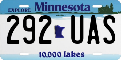 MN license plate 292UAS
